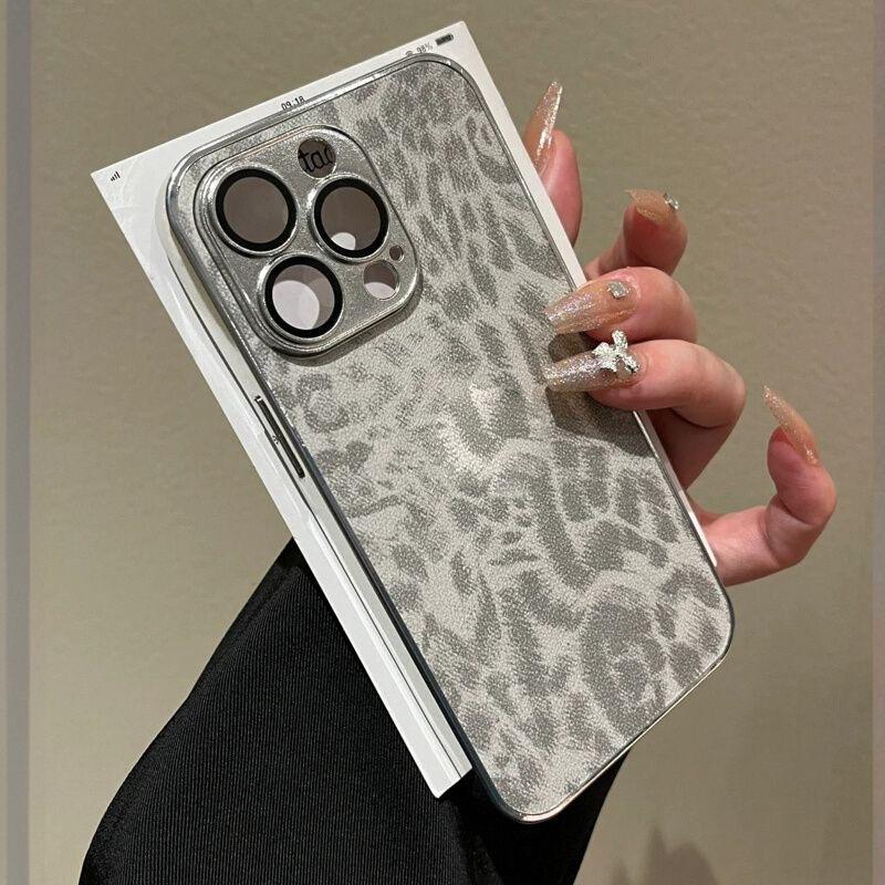 Applicable to Apple 16promax mobile phone case all-inclusive leopard print iphone15promax new 13 anti-drop 1412 women