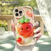 Phone Case: 2D flat design suitable for iPhone 18 17 16 15 14 13 Pro protective case, cute little tomato, perfect Christmas and Halloween holiday gift