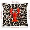 1pc Crab, Lobster, Scallop Print Polyester Pillowcase Home Decor Pillowcase Car Sofa Cushion Cover Home Decor 45x45cm
