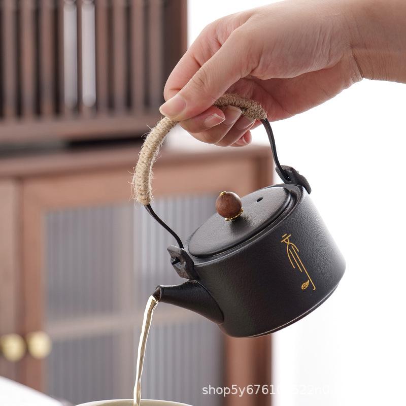 Business Office Advertising Real Estate Activities Annual Meeting Gifts Customized Printing Black Pottery Kung Fu Tea Set Gift Box