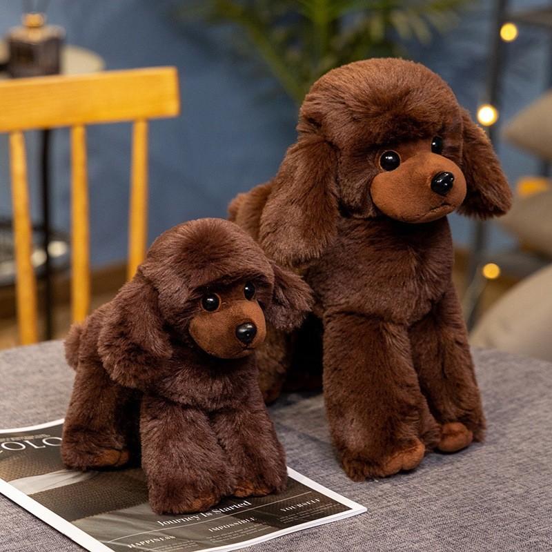 Plush Toy Poodle Dog Stuffed Animal Doll For Children Bedroom Decoration Gift