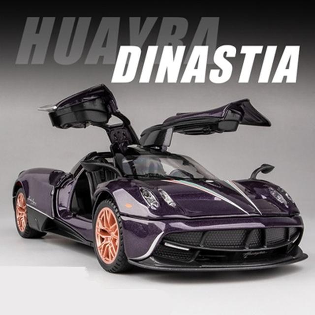 

1/32 Pagani Huayra Dinastia Сплавная Модель Спортивного Автомобиля Литой Металлический Игрушечный Транспорт Модель Высокой Симуляции Со Звуком Светом Детские Подарки фиолетовый