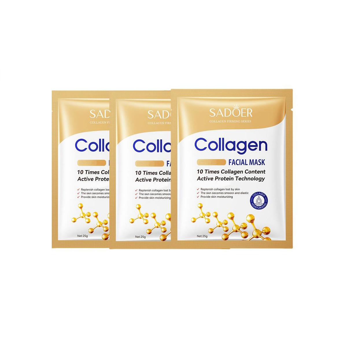 

Набор коллагеновых масок для лица 1/3/5 шт. - Глубоко увлажняющие и укрепляющие маски для лица, Увлажняющие, Омолаживающие, Осветляющие - Увлажняют и подтягивают кожу 3PCS