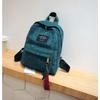 Women School Soulder Bag Tassel Corduroy Backpack Preppy Style Knapsack