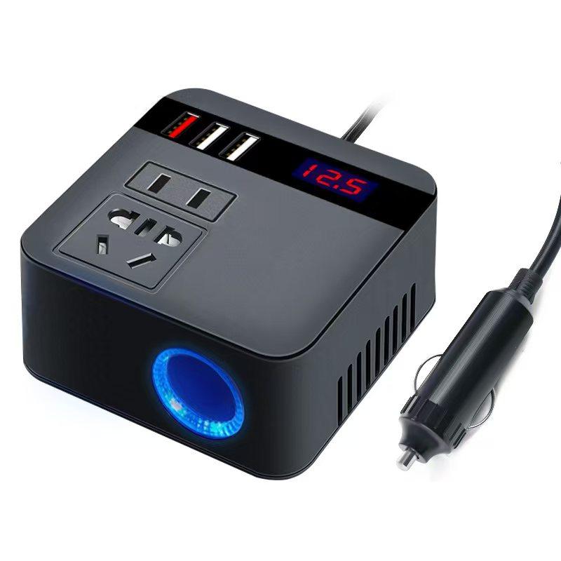 Car Inverter DC12V/24V To DC110V/220V 150W Peak LED Display Sockets Power Inverter Automobiles Inverters Adapters Fast Charging