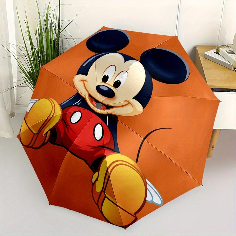 

Mickey Mouse,Disney Character Themed Automatic Opening and Closing Folding Umbrella, Reinforced 8 Ribs, Compact Travel Design, Fashionable F