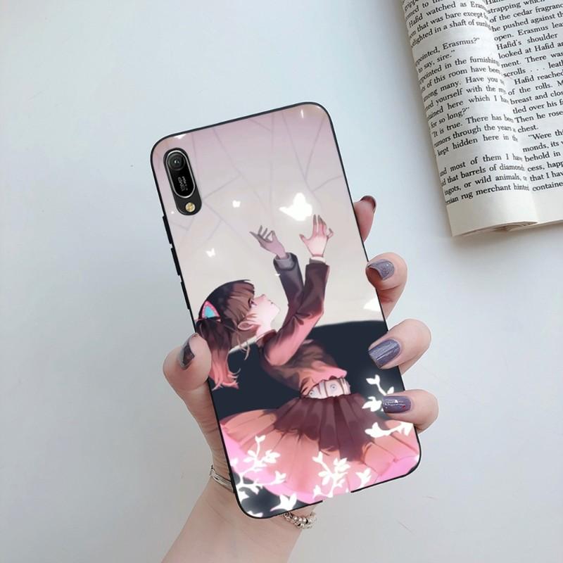 Tsuyuri Kanawo Demon Slaye Phone Case For Huawei Mate 40 30 20 10 Pro Lite Nova 9 8 5T Y7p Y7 Soft Black Phone Cover