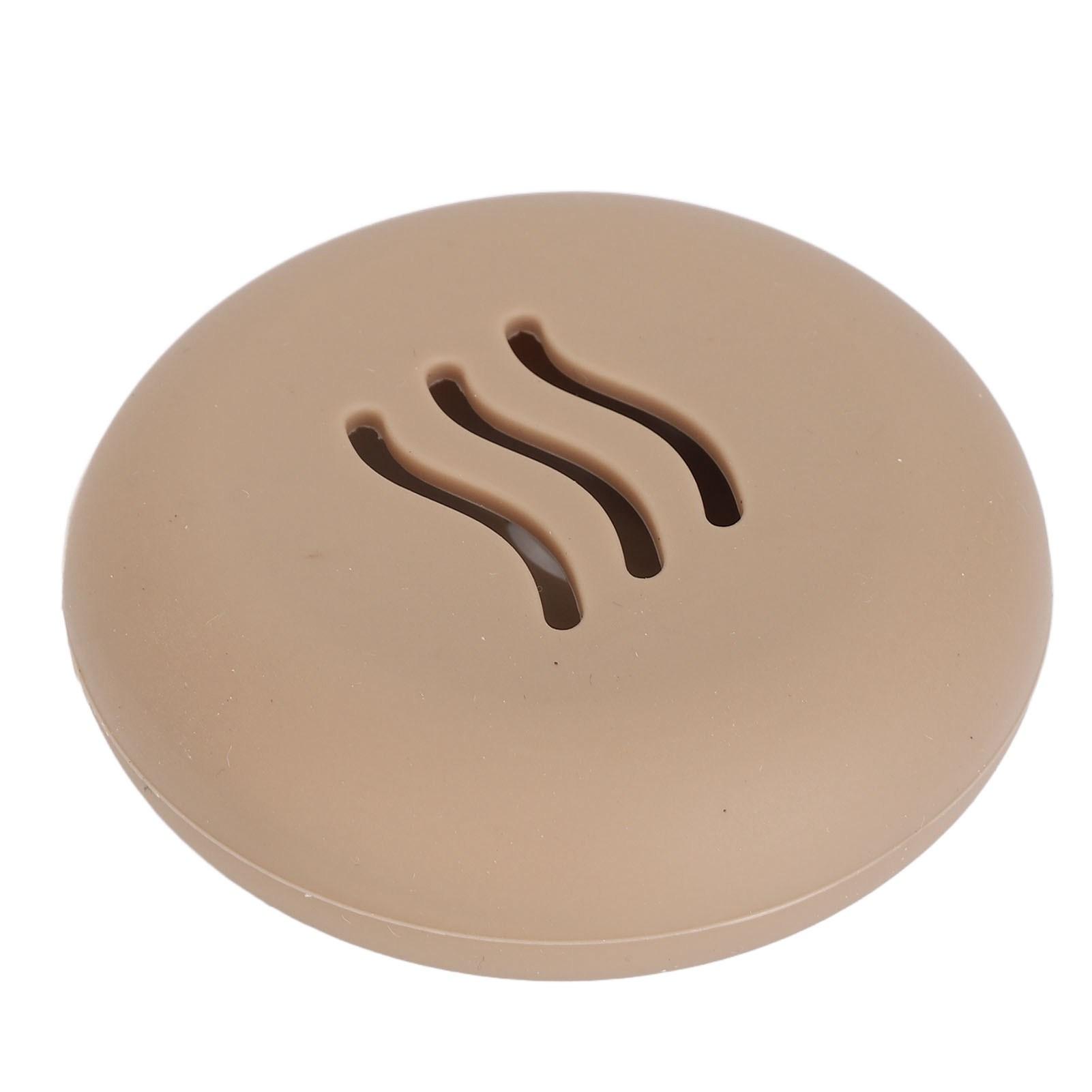 

Силиконовый держатель для пуховки, дышащий, пылезащитный, портативный чехол для хранения спонжей для макияжа, коричневый