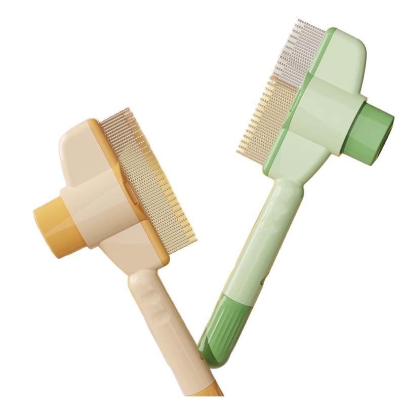 Self-Cleaning Pet Comb: Fine-Tooth Flea & Hair Remover for Cats and Dogs