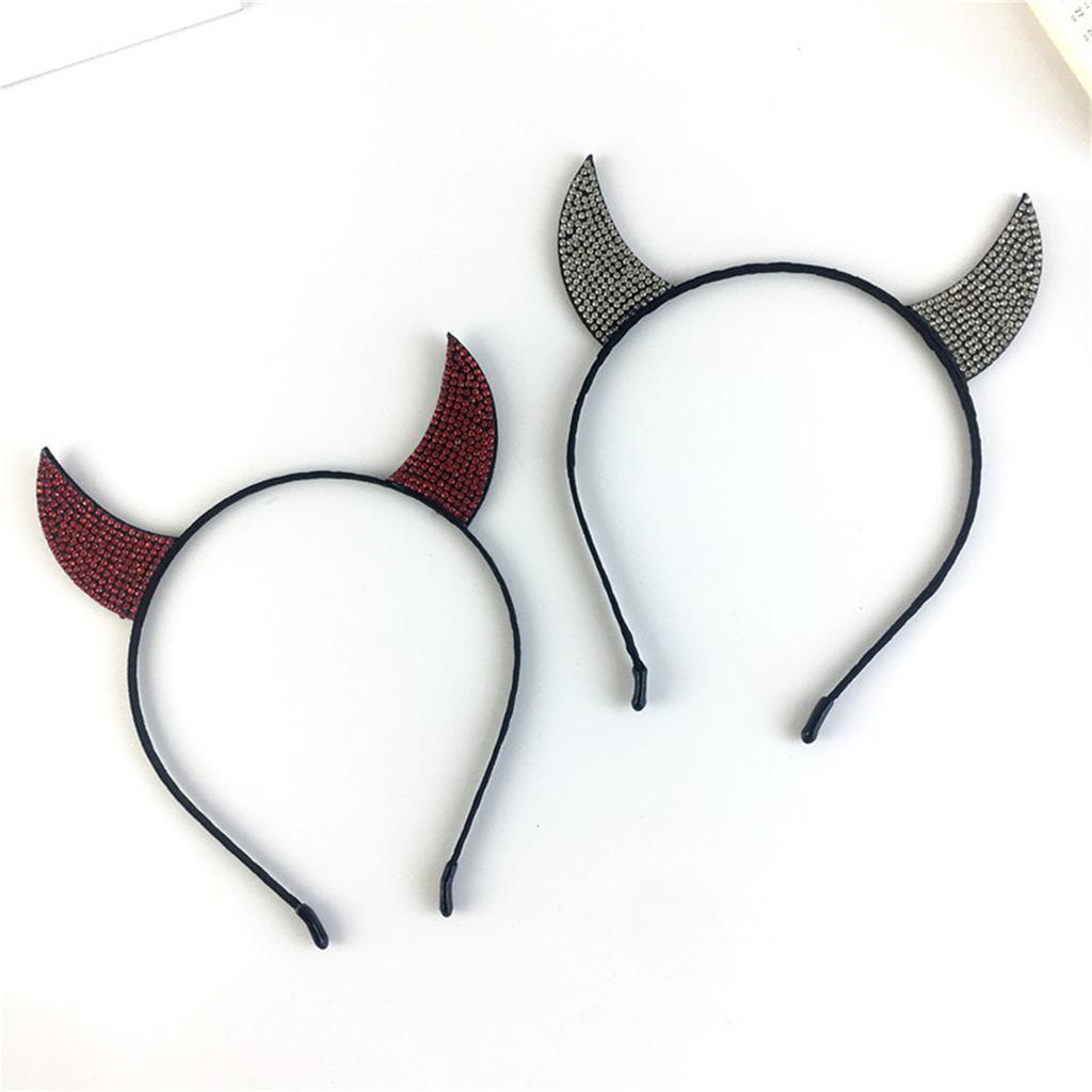 Devil Horns Disco Party Headwear Disco Headband Party Costume Headpieces Sparkly Devil Horns Cool Ghosted Horns