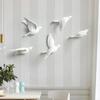 1 Pcs 3D Wall Sticker Ornament Art European Resin Birds Wall Hanging Crafts Decoration Home Livingroom Sofa Beautiful Simple