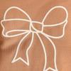Girls' Fashionable Caramel-colored Bow Tie Set for Summer Children's Casual Short-sleeved Wide-leg Pants Two-piece Set