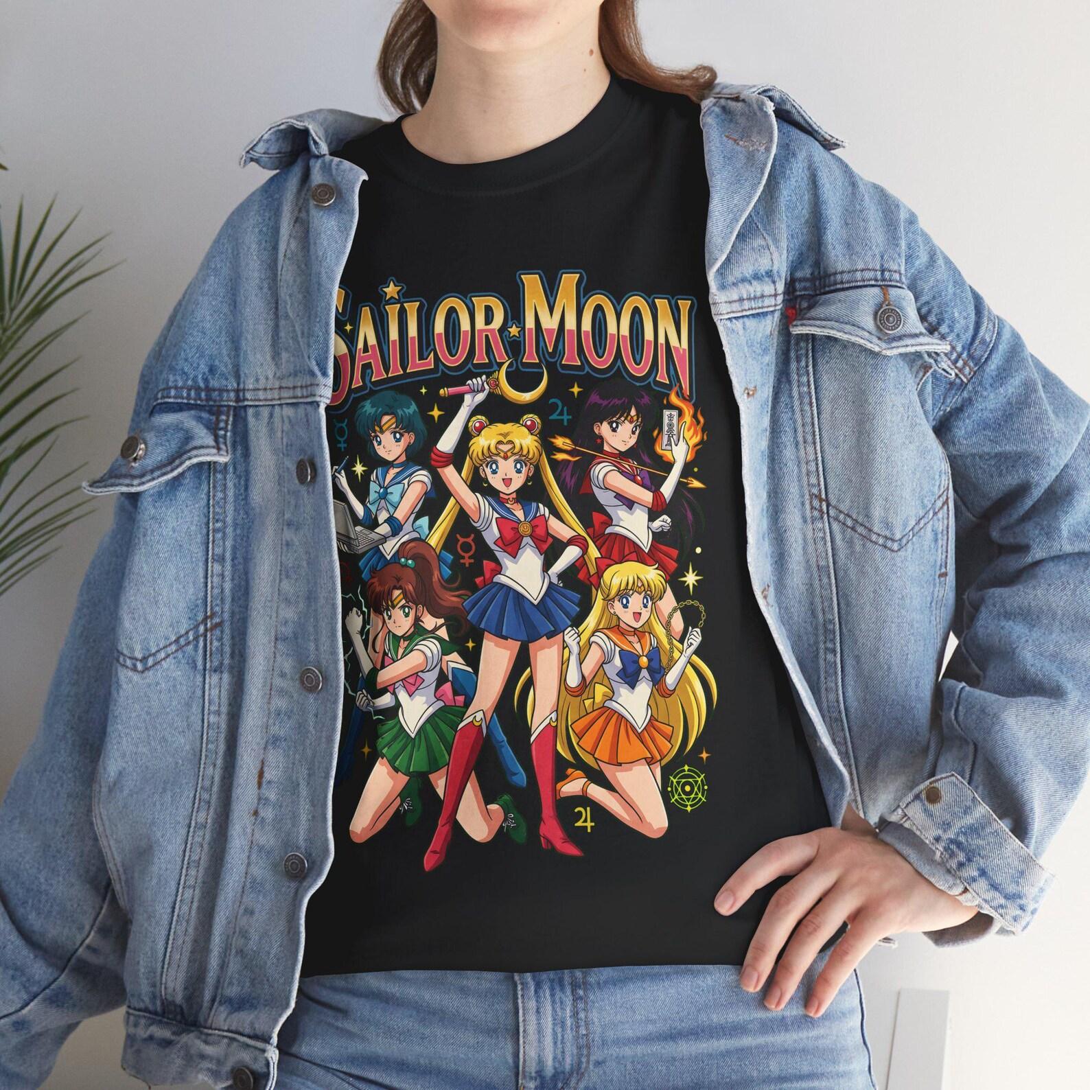 Sailor Moon Vintage T Shirt, 90s Anime Tee, Sailor Scouts Graphic Shirt, Magical Girl Streetwear 2XL