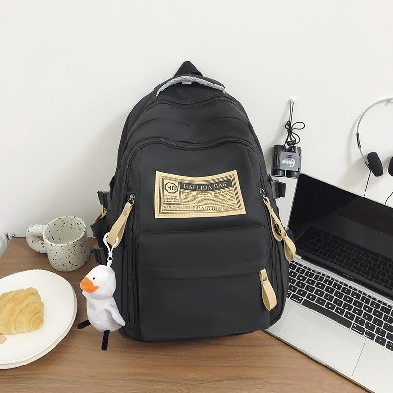 Backpack Women's Spring and Autumn Simple Travel Computer Backpack Male High School Junior High School Student Large Capacity Student School Bag
