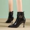 Fashion Autumn Winter Retro Belt Buckle Ankle Boots for Women Fashion Soft Sole Women's Shoes Designer Increase High Heel Boots Female