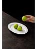 Off-White 9,4" ovales Porzellanteller für Meeresfrüchte, Fisch oder Trockenfrüchte
