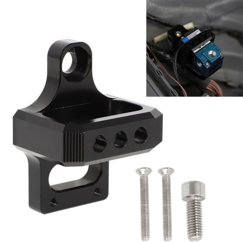 CNC Billet 3 Port Boost Controller Solenoid Bracket Black Anodized Mount for MAC AEM Unbranded Valve Bolt-On Hardware Kit