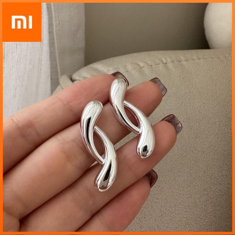 Xiaomi BF CLUB 925 Sterling Silver Earrings For Women Trendy Simple Twist Earring Jewelry Prevent Allergy Party Accessories