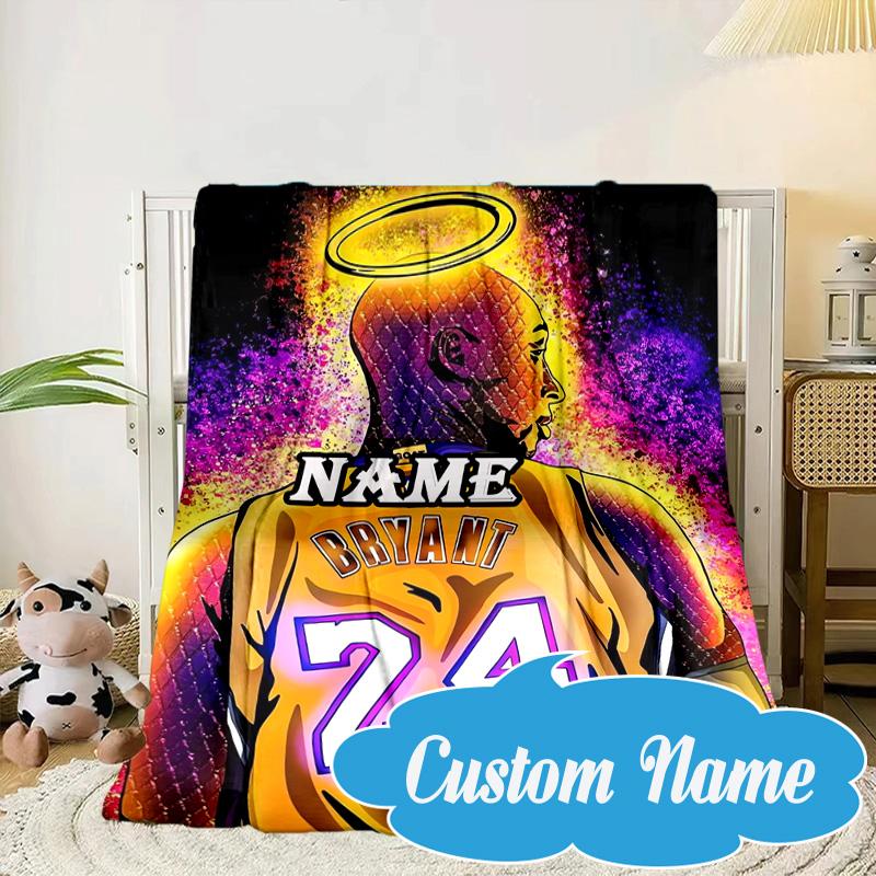 Custom Name Lakers Legend Blanket bed sofa Blanket Flannel Blanket for Camping, Hiking, Picnic Essentials,gift for Fan family