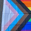Aerlxemrbrae Bandiera Arcobaleno 150X90CM Stendardo Poliestere 100D occhielli lgbt Gay arcobaleno Progress Pride flag