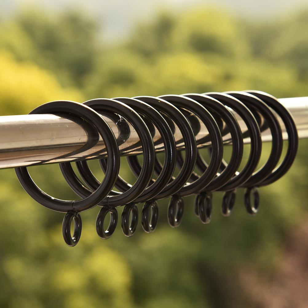 10Pcs Well Finished 5 Sizes Black Metal Curtain Rings Hanging Rings Widely Applied For Most Kinds Of Curtains In Various Colors