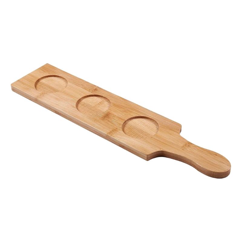 6 Holes Wooden Stand for Tequila Shot Glasses Presentation Tray Large Capacity Display Storage Solution