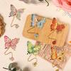 Tassel Chain Metal Butterfly Bookmark Hollow Flower Flower Painting Bookmark  For Book Lovers