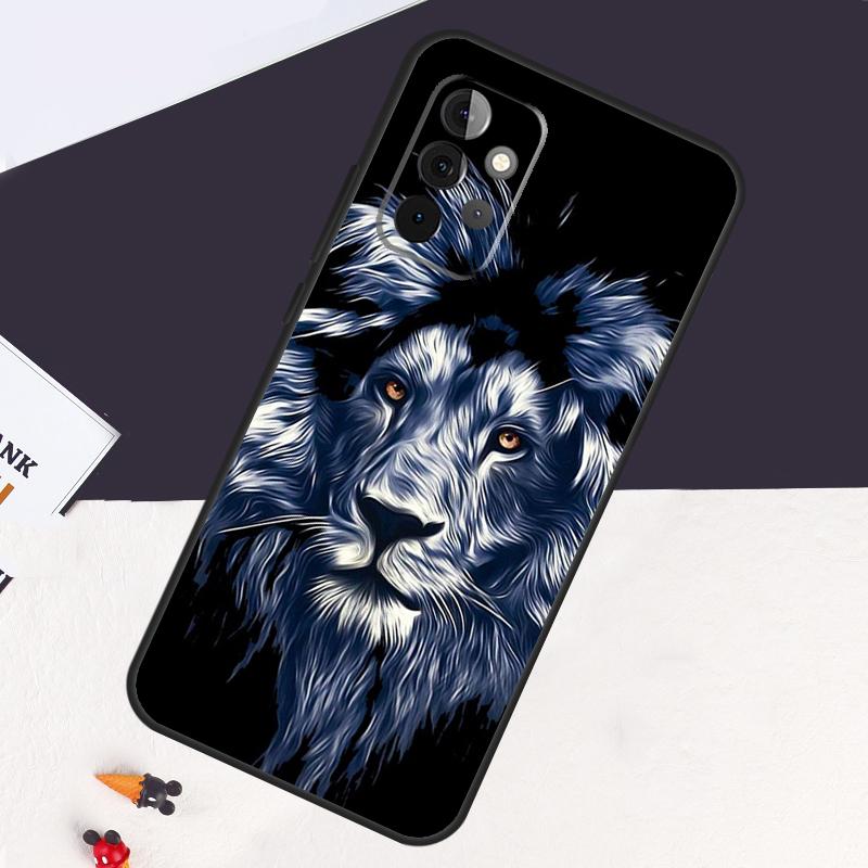 Lion Tiger Face Case For Samsung Galaxy A05 A06 A26 A16 A56 A36 A22 A32 A52 A54 A34 A14 A55 A15 A53 A33 A35