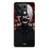 Phone Case - MANIACASE - Xiaomi Redmi Note 13 5G - TPU Silicone - Tokyo Ghoul Pattern (Kaneki) - Black