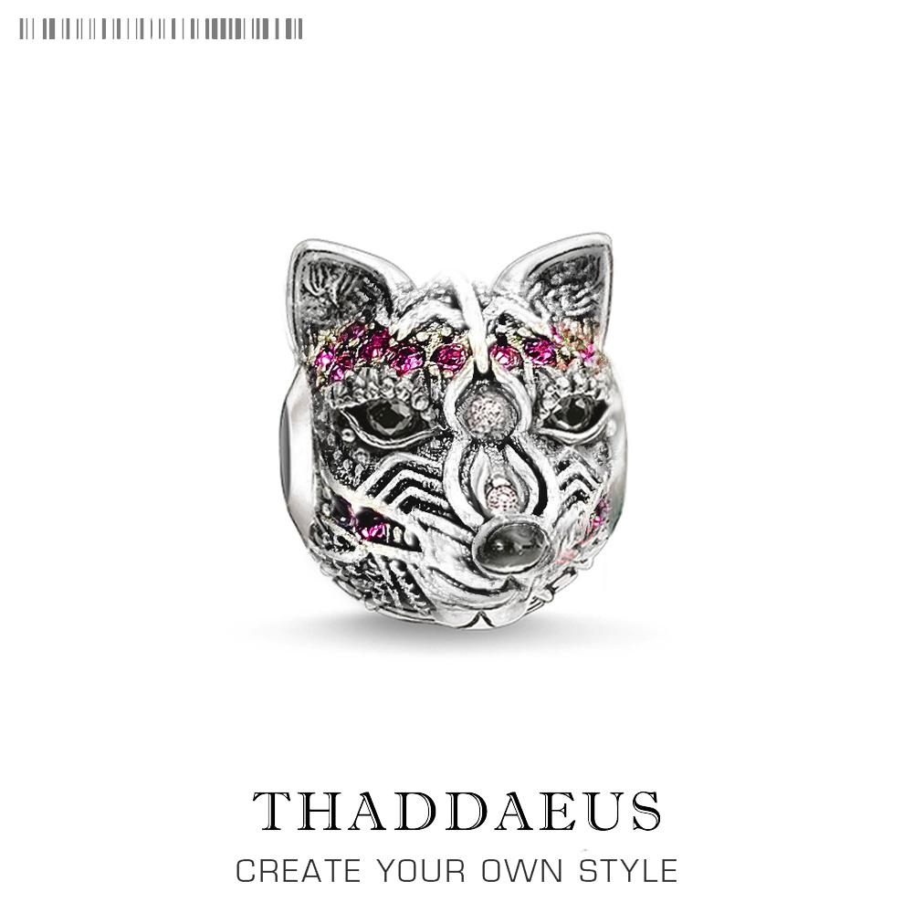 

Beads Fox New 925 Silver Karma Charm Vintage Jewelry Accessories Gift For Women & Men розовый