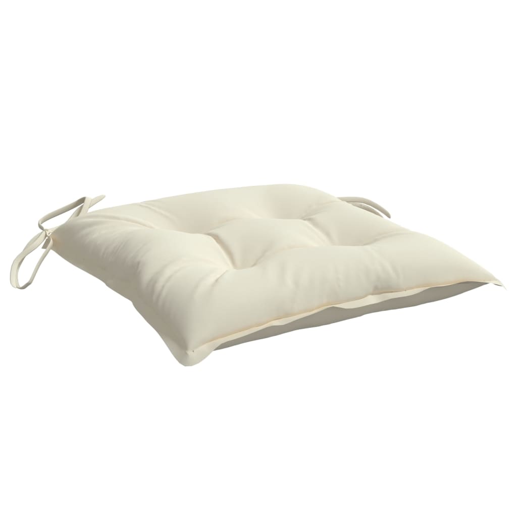 Chair Cushions 2 Pcs Cream White 40x40x7 Cm Oxford Fabric