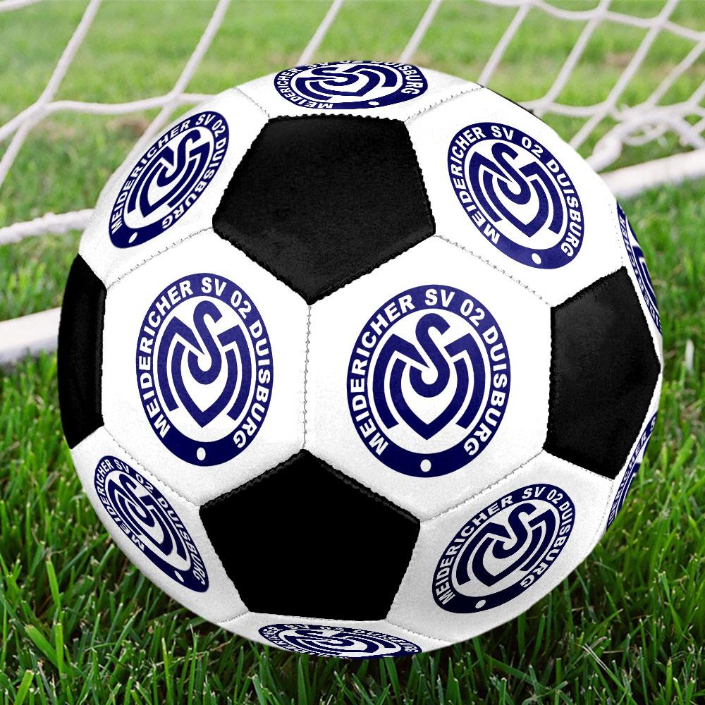 Pallone da Calcio MSV Duisburg Misura 5 Colorato Cucito a Macchina PVC Pronto per la Competizione Resistente Ad Alto Rimbalzo