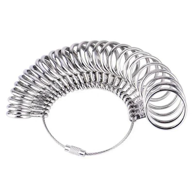 1/2pcs Metal Ring Sizer Guage Mandrel Finger Sizing Measure Stick Standard Tools Silicone Molds for Epoxy Resin