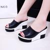 2025 Moda Klapki Buty Damskie Kapcie Platforma Letnie Buty Odkryte Palce Koturny Sandały Buty Damskie Kobiety Plus Size 35-40