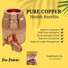 5 Litre Rudra Hammered Copper Water Dispenser (Matka) Container Pot with Pure Copper and Ayurvedic Health Benefits (50000 Ml)