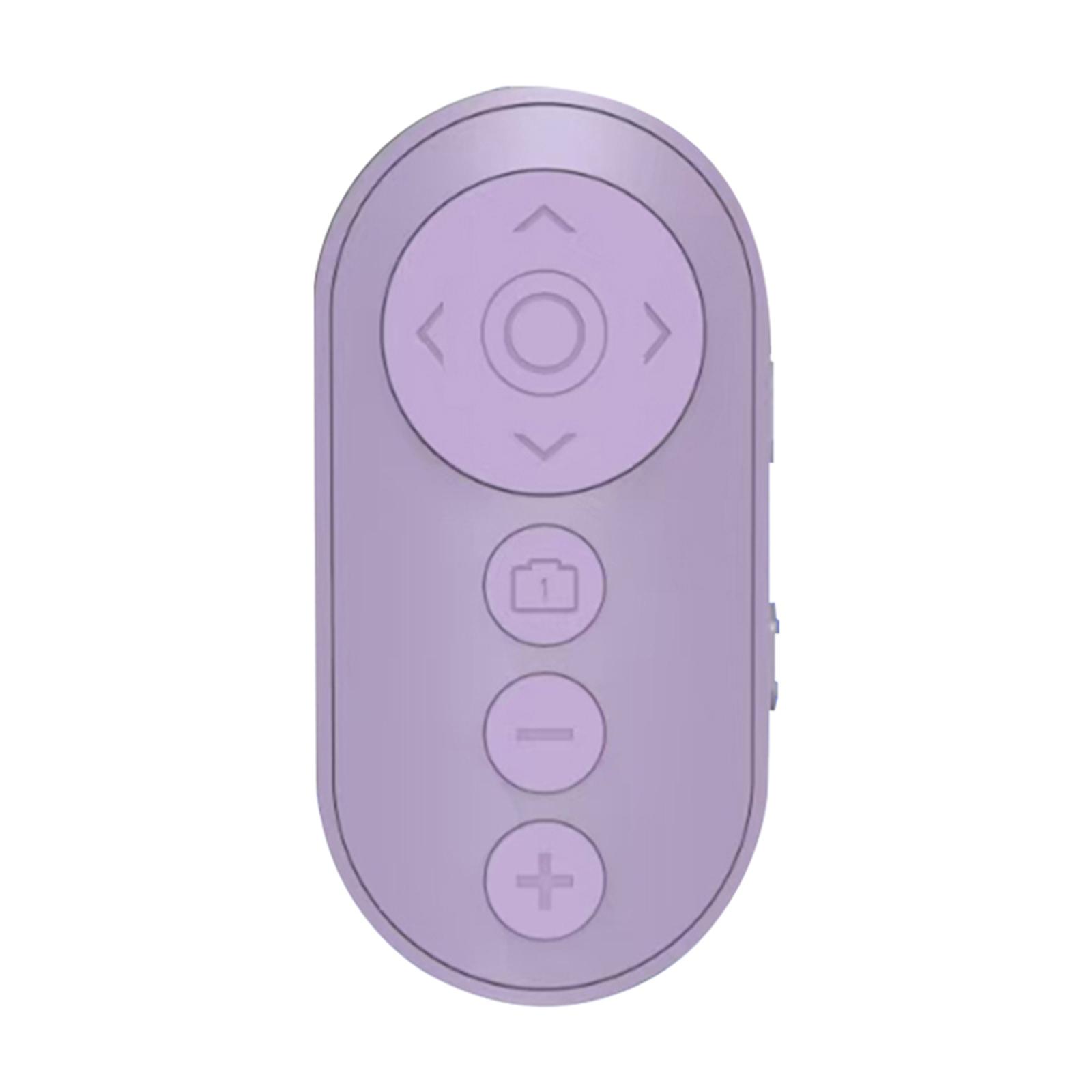 9 Buttons Remote Controller Rechargeable Bluetooth Smart Remote Selfie Stick Camera Controller For Tiktok Page Turning Vlogging фиолетовый