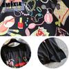 GMXIA Women Plus Size A-Line Loose Dress Black Long T-Shirt Dress Silky Comfortable