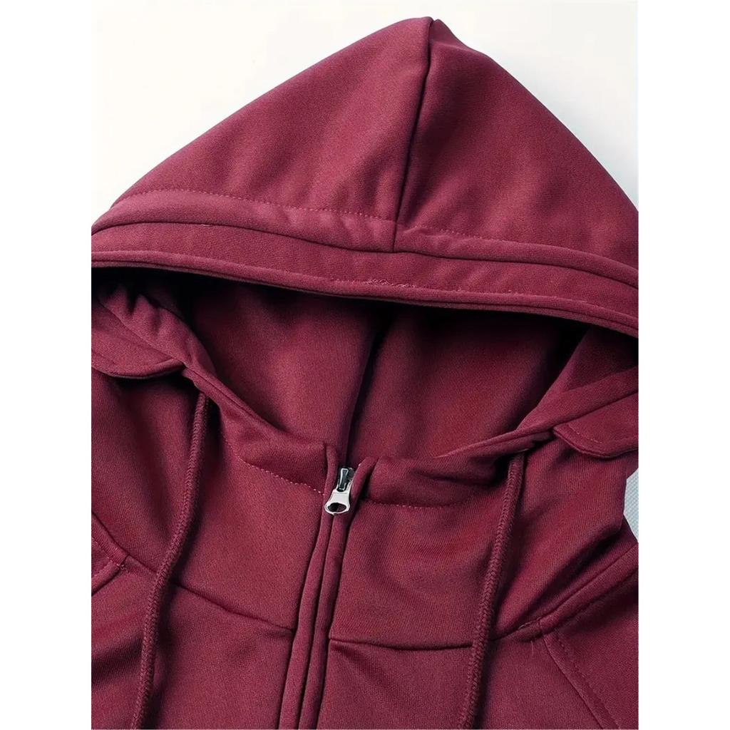 Herren Kapuzenpullover mit fester Farbe für Frühling und Herbst, Sport- und Arbeitskleidung für Jugendliche, Trendige Marken-Kapuzenjacke