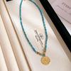 Dopamine Ethnic Retro Beaded Colorful Pearl Choker Necklace - Niche High-End Fashion