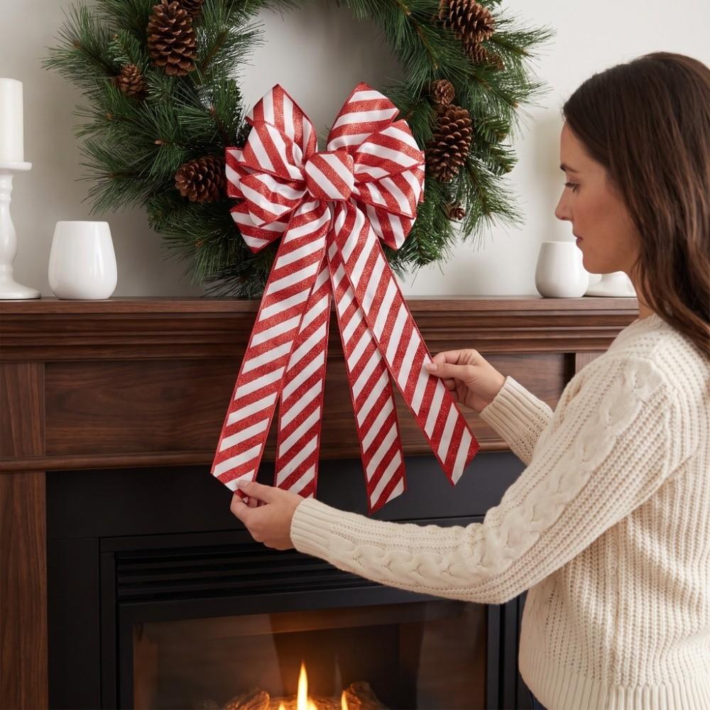 High-end Style Christmas Tree Large Bow Deocr Extra Large Bow Decor  Christmas Decorations