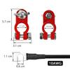 1 Pair Battery Connector Wires 10AWG Red and Black Car Battery Cable Aluminum Alloy Connector Clamp for Automotive Marine Solar Motorhome Motorcycle