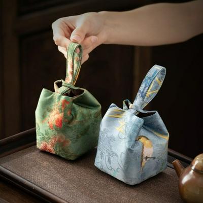 Chinese Retro Teacup Drawstring Cloth Pouch Travel Portable Storage Bag Package for Tea Set Teapot Bag Tea Tool Teaware New