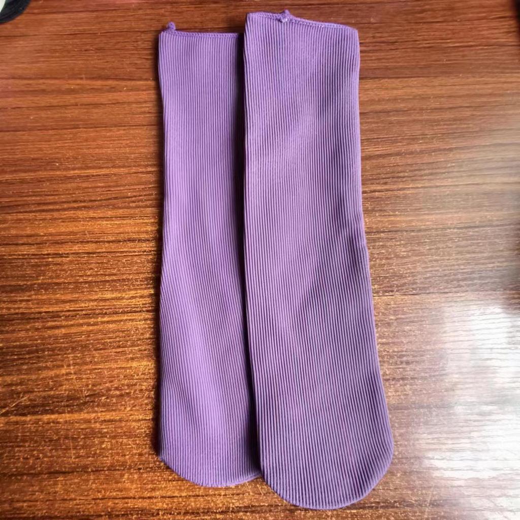 Unisex Warm Faux Cashmere Mid-Calf Socks - Velvet Thickened, Vertical Stripe, Solid Color for Autumn/Winter