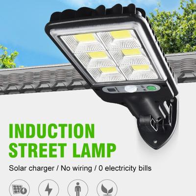 LED Solar Outdoor Remote Control 3 Modes LED Courtyard Wall Lamp Human Body Induction Garden Terrace Garage Door Street Lighting