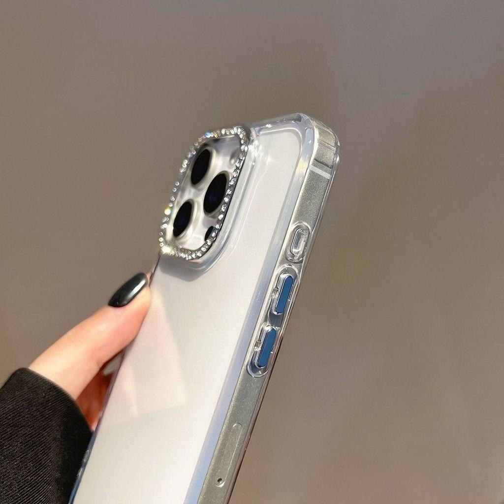 Electroplated Glitter Lens Ring for Apple iPhone 17 Pro Max/16/15/14 Cases - Drop-Proof & Transparent