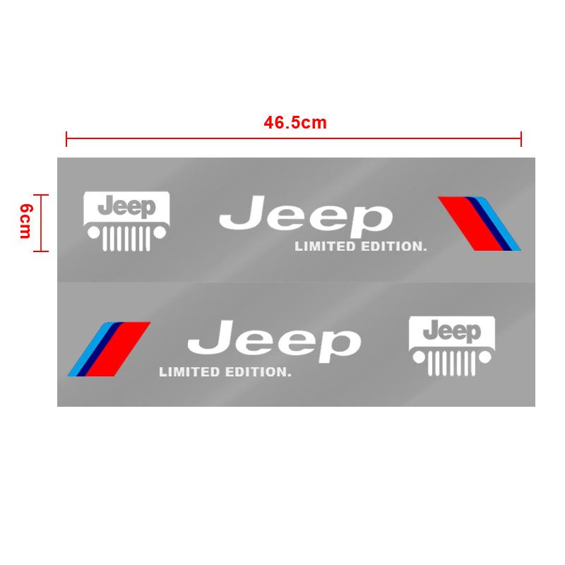2 pezzi Adesivi Auto 3D Auto Laterale Carrozzeria Sport Adesivo Decalcomanie Accessori Auto per Jeep Compass Accessorio Renegade Wrangler Gladiator Cherokee JL JK