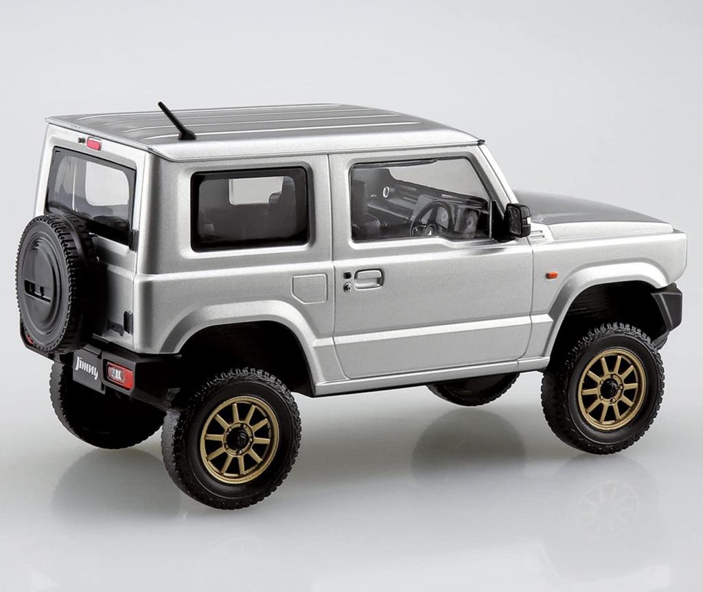 Aoshima Bunka Kyozai The Snap Kit Series Suzuki Jimny Custom Wheels Silver Plastic Model Co., Ltd. (AOSHIMA) 1/32 (Silky Metallic) Pre-Colored