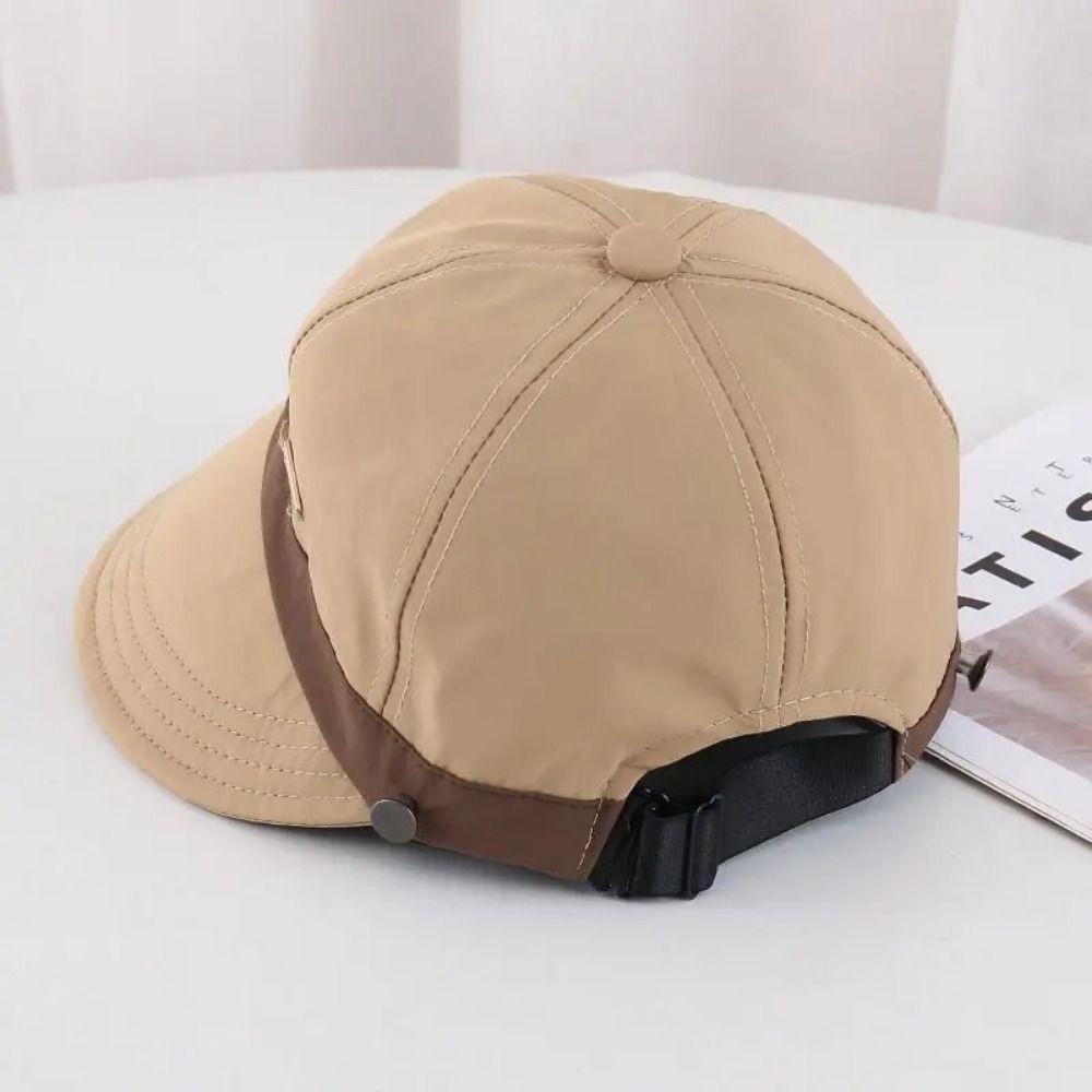 Solid Color Wide Brim Sun Hat Casual Duckbill Hat Peaked Cap Outdoor Beach Hat  Travel