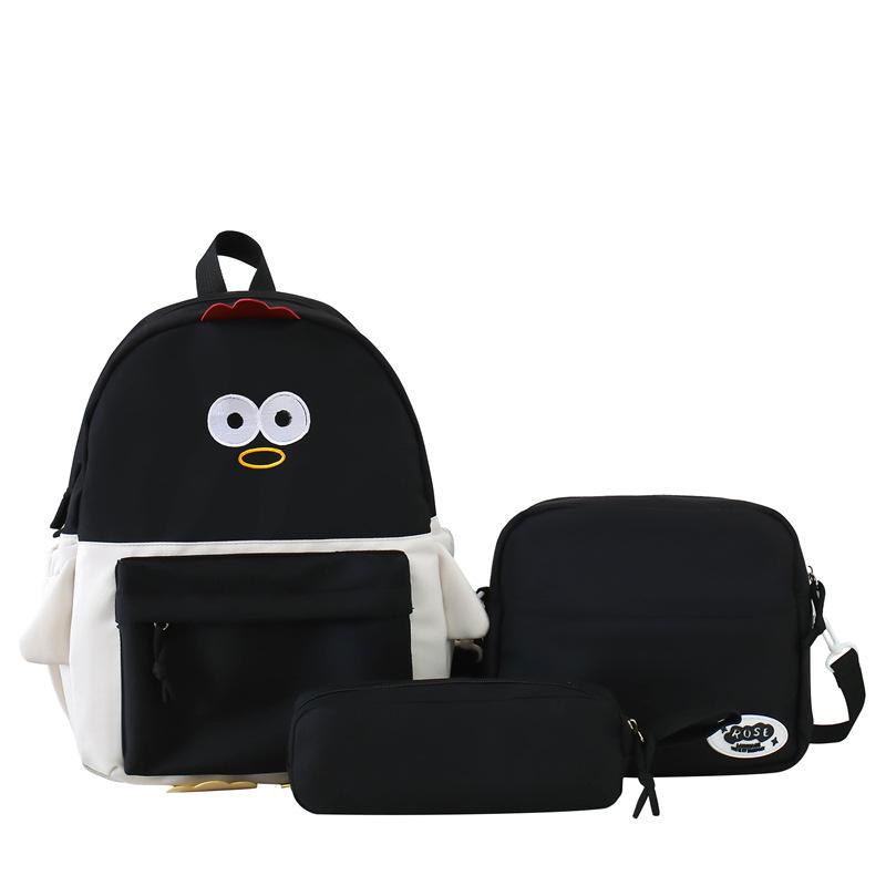 Schulrucksack für Grund- und Sekundarschüler Japanischer Cartoon Damenrucksack Niedliches Weiches und Niedliches Küken Modischer Mädchen-Schulrucksack Federmäppchen