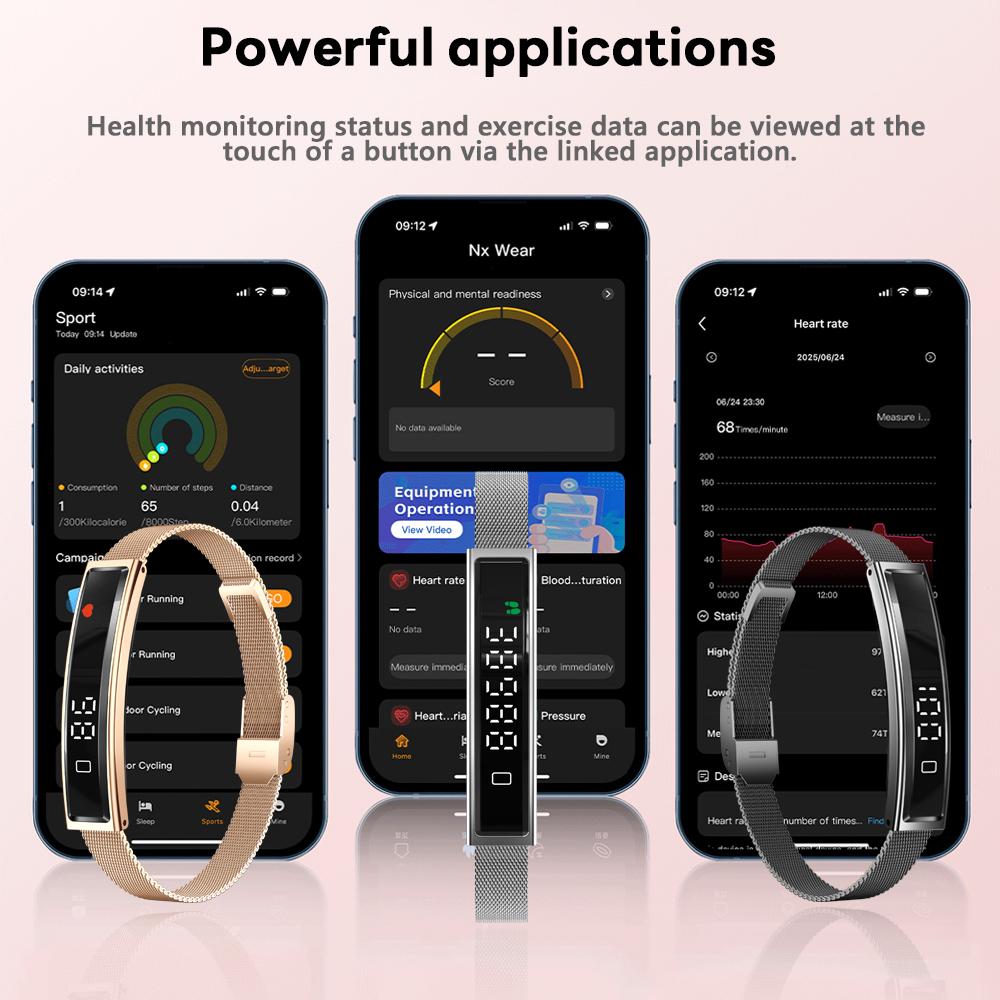 New Sports Smart Bracelet Women Men Heart Rate Sleep Monitoring Women's Health Watch IP68 Waterproof Smart Watch For Android